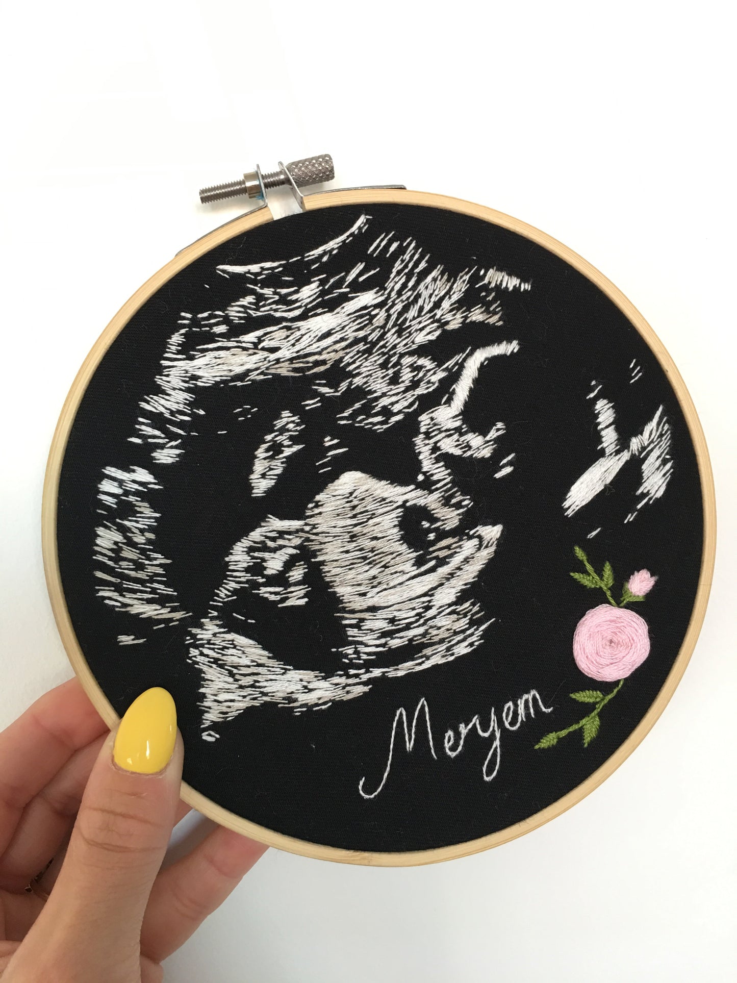 Hand-embroidered Ultrasound