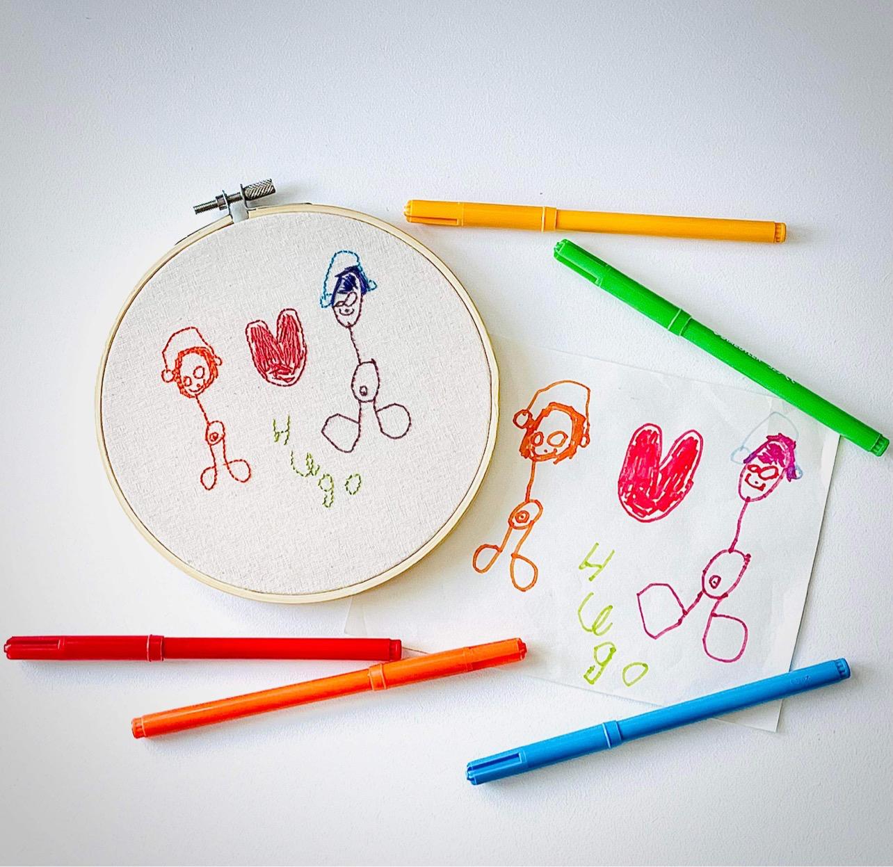 Hand-Embroidered Hoops