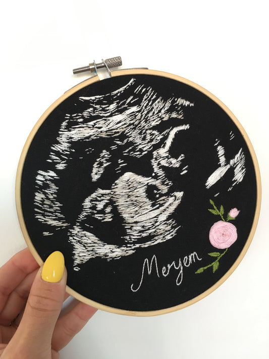 Hand-embroidered Ultrasound